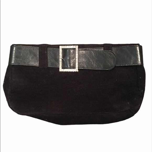 VICTORIA’S SECRET Y2K Black Velvet Clutch - Picture 2 of 6